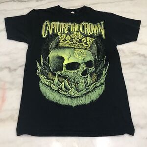 Capture The Crown Metal Band T-Shirt Medium Black/Green Skull graphic